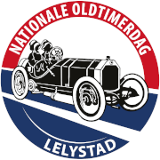 Logo Nationale Oldtimerdag met klassieke auto